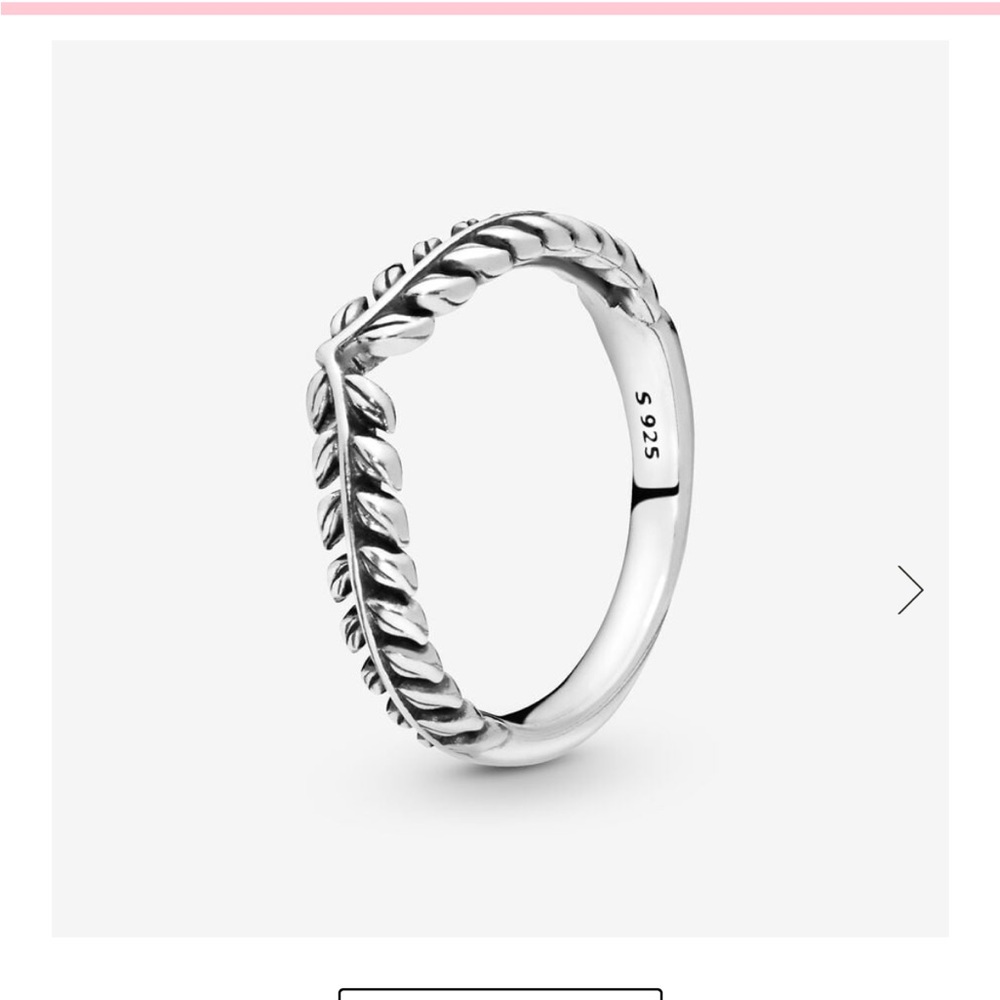 Pandora Wheat Grains Wishbone Ring